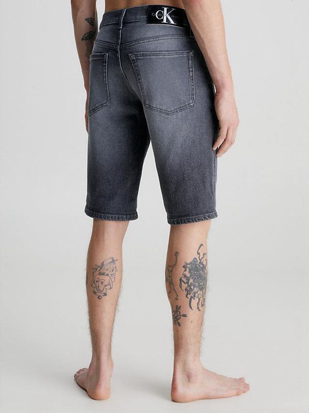 Grey Calvin Klein Slim Denim Men Shorts | VTDN-92807