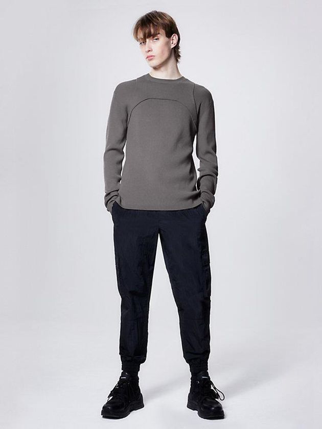 Grey Calvin Klein Slim Harness Detail Jumper Men Sweater | XAPU-25761