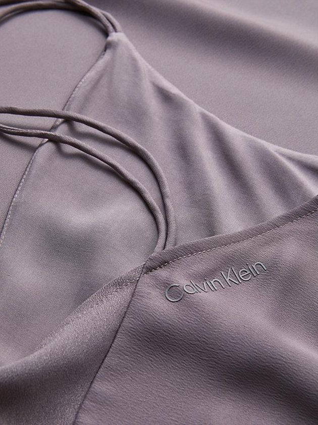 Grey Calvin Klein Slim Midi Slip Women Dress | LTZN-78490