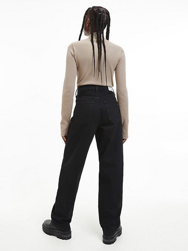 Grey Calvin Klein Slim Ribbed Mock Neck Women Top | CHUK-23659