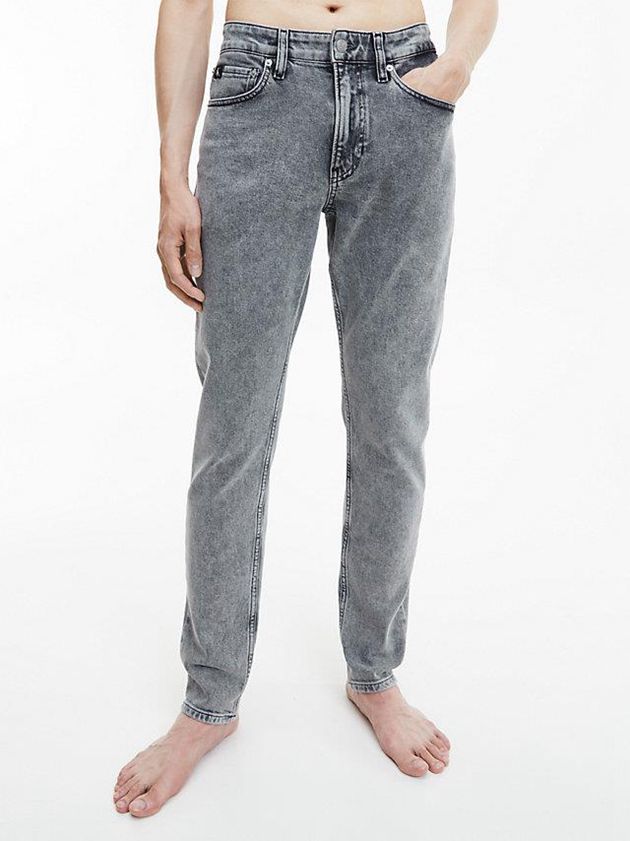 Grey Calvin Klein Slim Tapered Men Jeans | ZPVL-79524