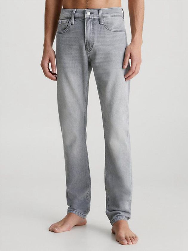 Grey Calvin Klein Slim Tapered Men Jeans | XHBD-85314