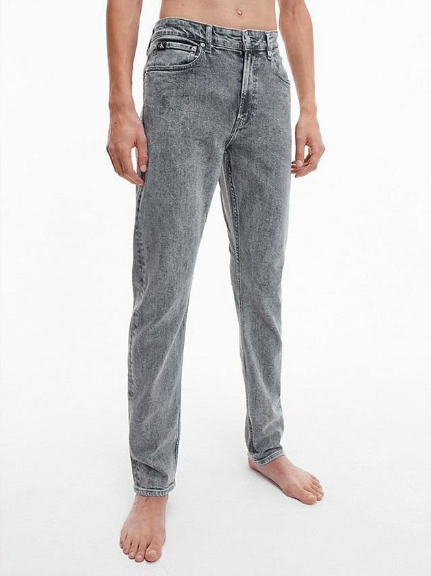 Grey Calvin Klein Slim Tapered Men Jeans | XLES-45760