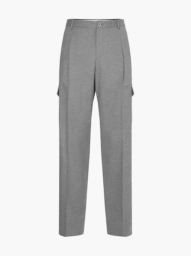 Grey Calvin Klein Soft Flannel Cargo Men Pants | AWKG-51980