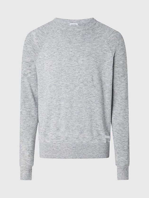 Grey Calvin Klein Space Dye Jumper Men Sweater | WIJZ-57023