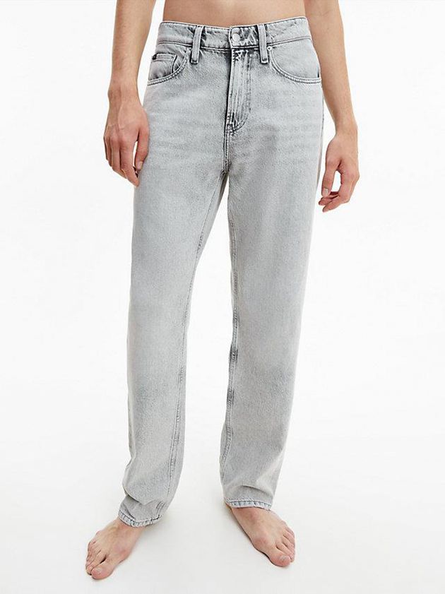 Grey Calvin Klein Straight Men Jeans | AJGV-04173