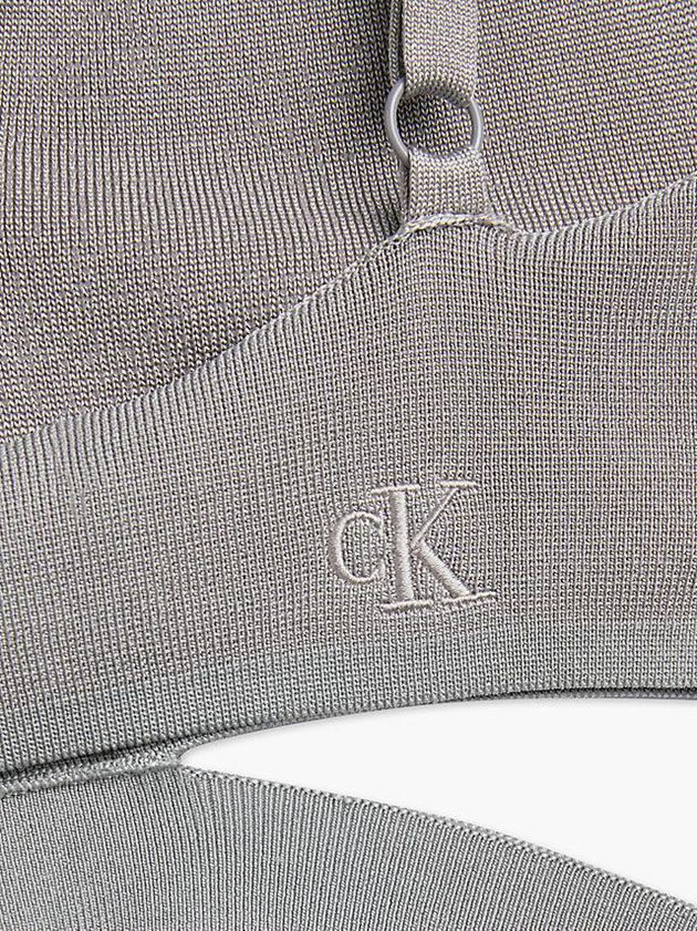 Grey Calvin Klein Strappy Knit Bra Women Top | DJFP-34692