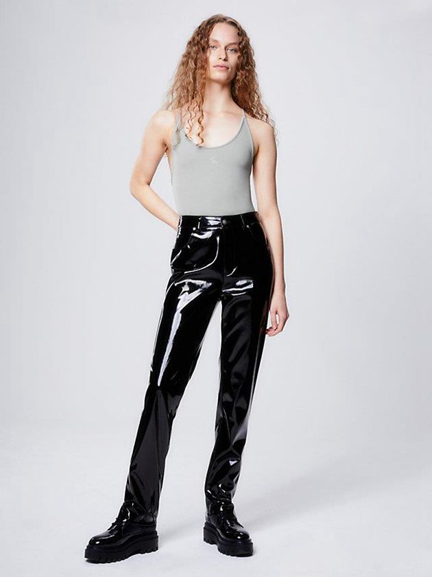 Grey Calvin Klein Strappy Open Back Women Bodysuit | VEHM-32854