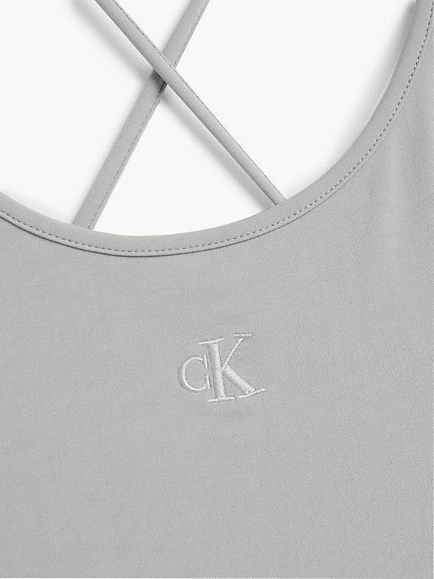 Grey Calvin Klein Strappy Open Back Women Bodysuit | VEHM-32854