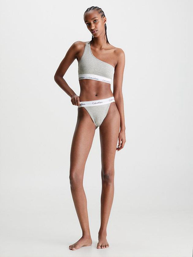 Grey Calvin Klein String - Modern Cotton Women Thong | YBKD-51048