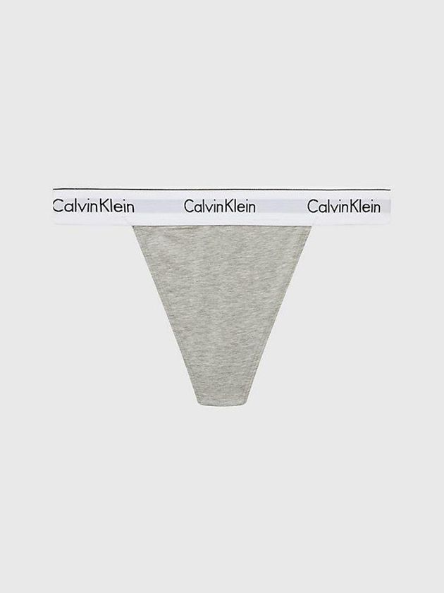 Grey Calvin Klein String - Modern Cotton Women Thong | YBKD-51048