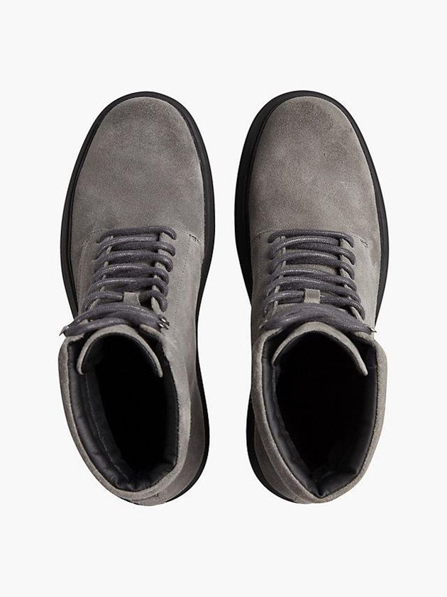 Grey Calvin Klein Suede Men Boots | MLZY-81569