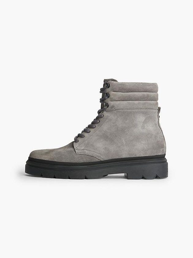 Grey Calvin Klein Suede Men Boots | MLZY-81569