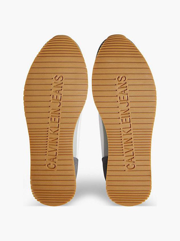 Grey Calvin Klein Suede Men Sneakers | XDMN-14206