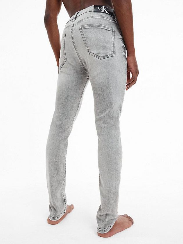 Grey Calvin Klein Super Skinny Men Jeans | FESL-23590