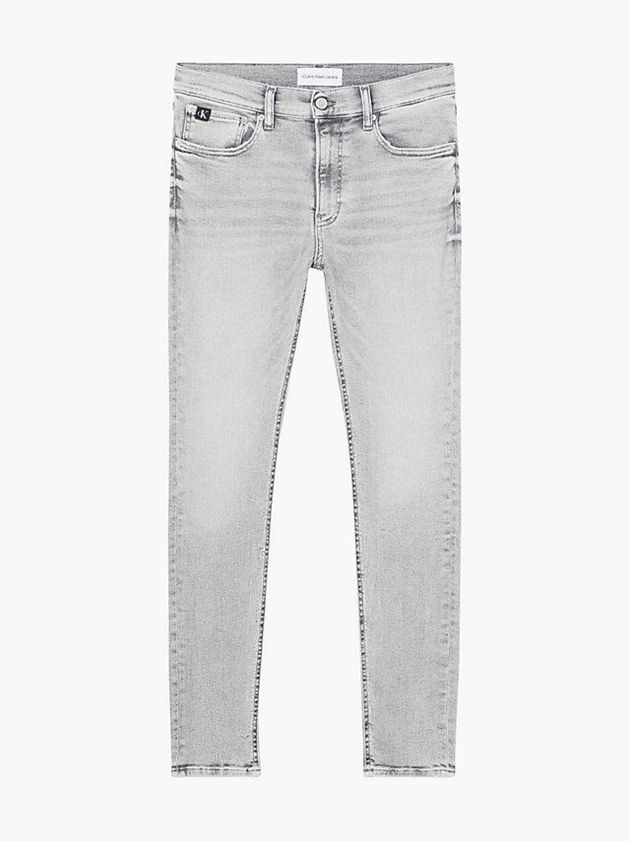 Grey Calvin Klein Super Skinny Men Jeans | FESL-23590