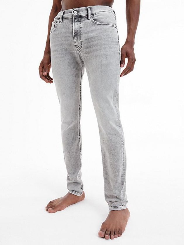 Grey Calvin Klein Super Skinny Men Jeans | FESL-23590
