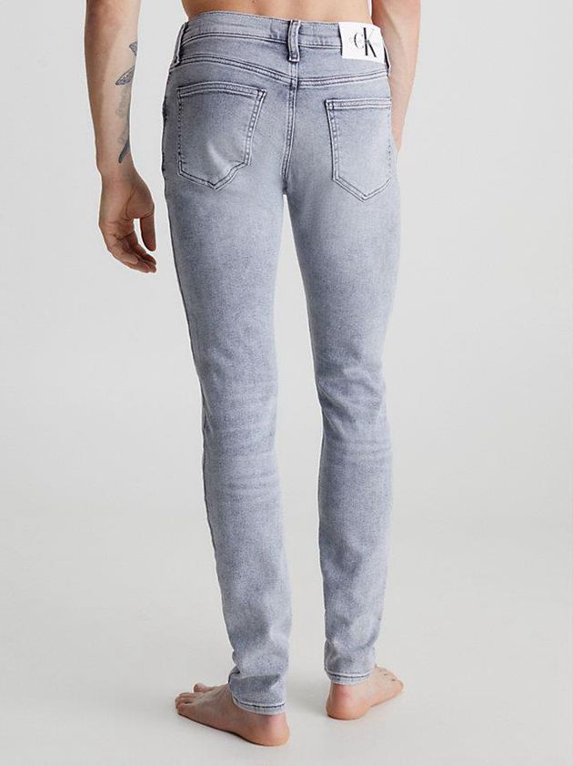 Grey Calvin Klein Super Skinny Men Jeans | IBQM-28435