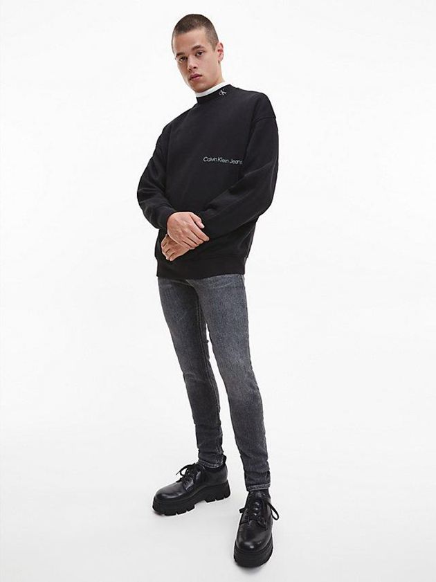 Grey Calvin Klein Super Skinny Men Jeans | WTNI-19253