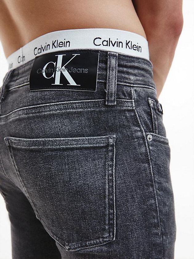 Grey Calvin Klein Super Skinny Men Jeans | WTNI-19253