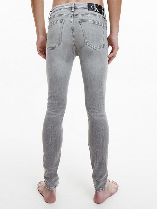 Grey Calvin Klein Super Skinny Men Jeans | HSEN-82397