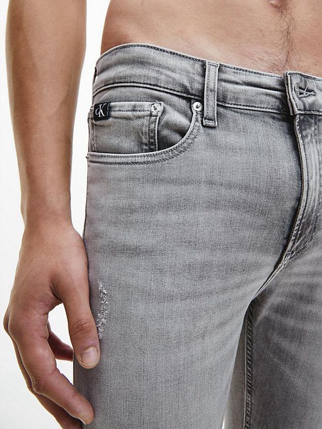 Grey Calvin Klein Super Skinny Men Jeans | HSEN-82397