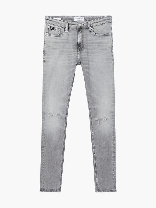 Grey Calvin Klein Super Skinny Men Jeans | HSEN-82397