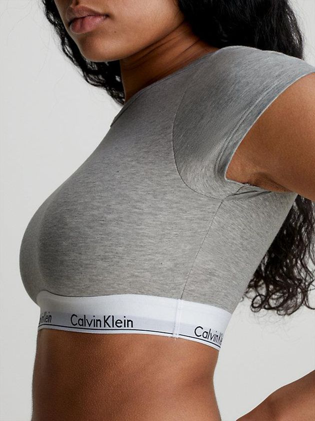 Grey Calvin Klein T-Shirt - Modern Cotton Women Bra | QLZP-60547
