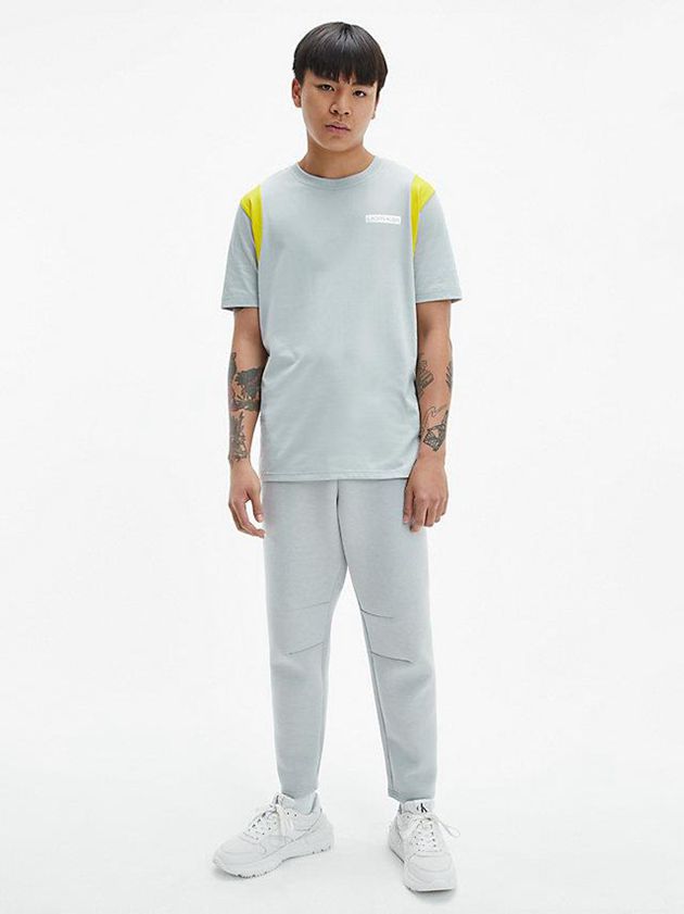 Grey Calvin Klein Tapered Men Joggers | XKYC-06193