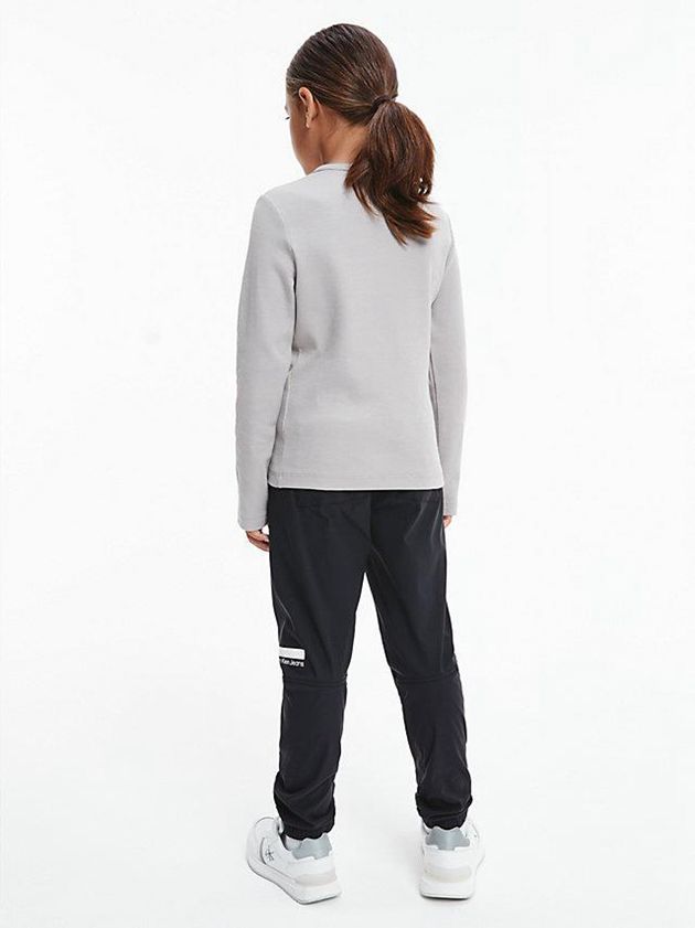 Grey Calvin Klein Textured Long Sleeve Top Boys's Sweatshirt | HIOQ-04865