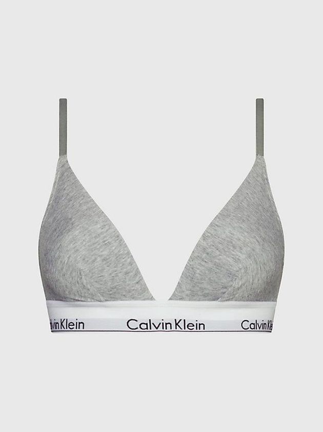 Grey Calvin Klein Triangle - Modern Cotton Women Bra | ZFAM-94678