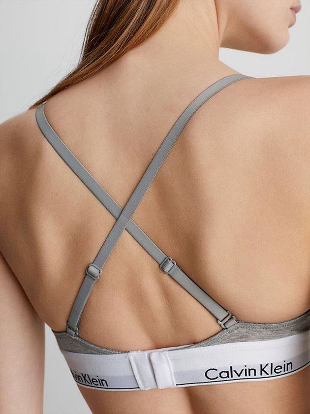 Grey Calvin Klein Triangle - Modern Cotton Women Bra | LHAS-48760