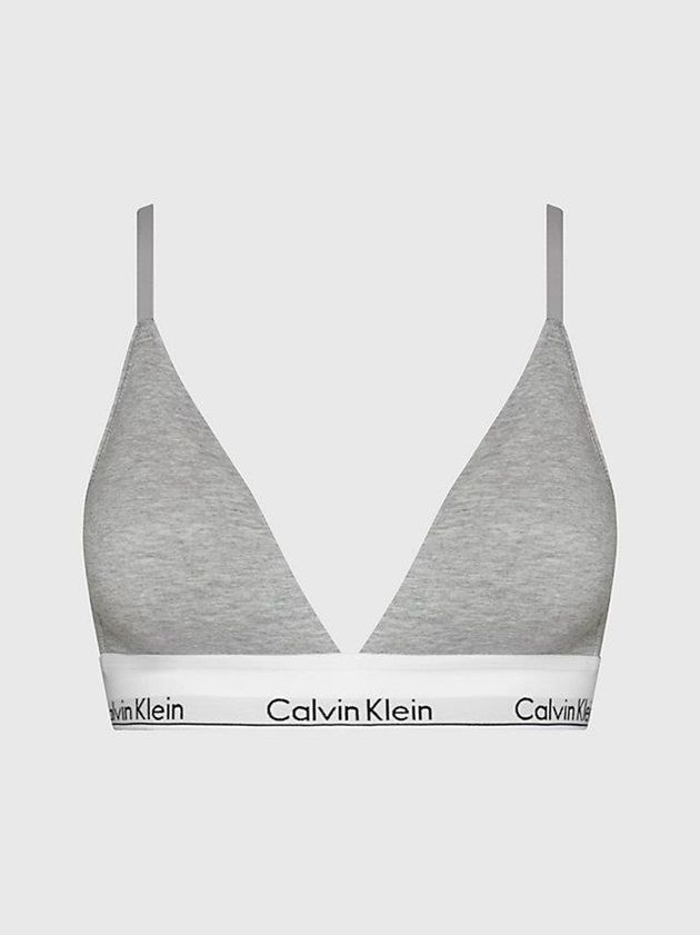 Grey Calvin Klein Triangle - Modern Cotton Women Bra | LHAS-48760
