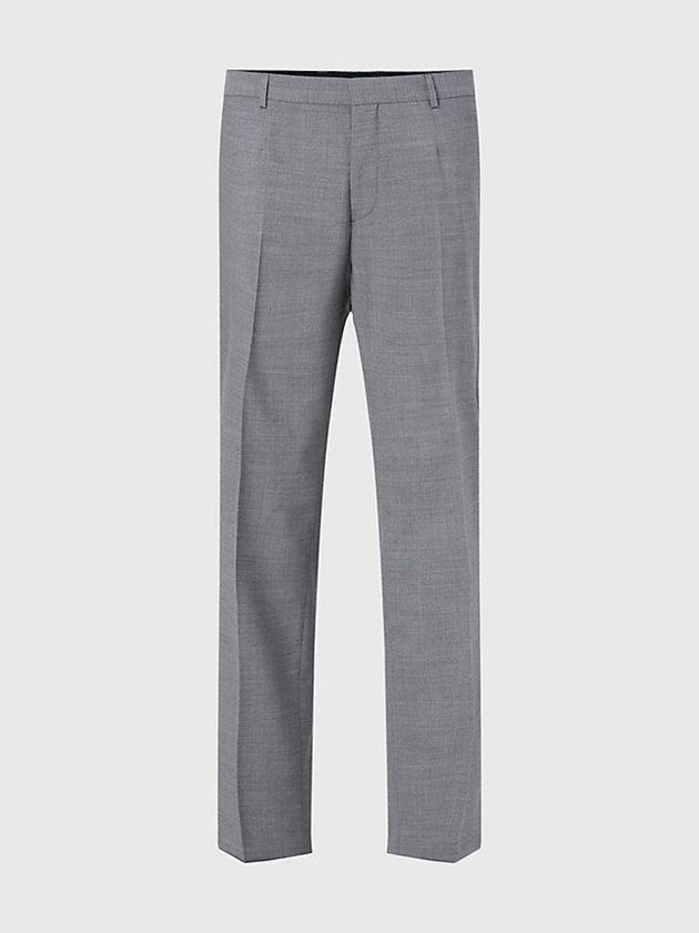 Grey Calvin Klein Two Tone Wool Blend Men Pants | GTMI-83401