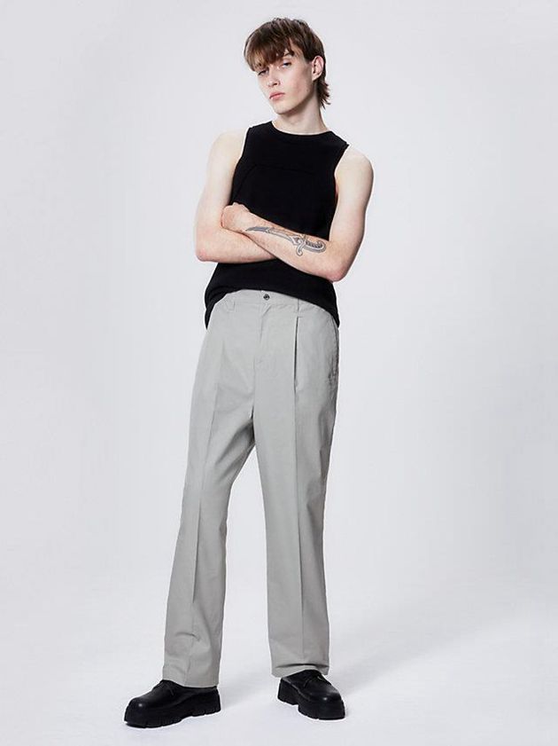 Grey Calvin Klein Unisex Cotton Twill Women Pants | XDRQ-21846