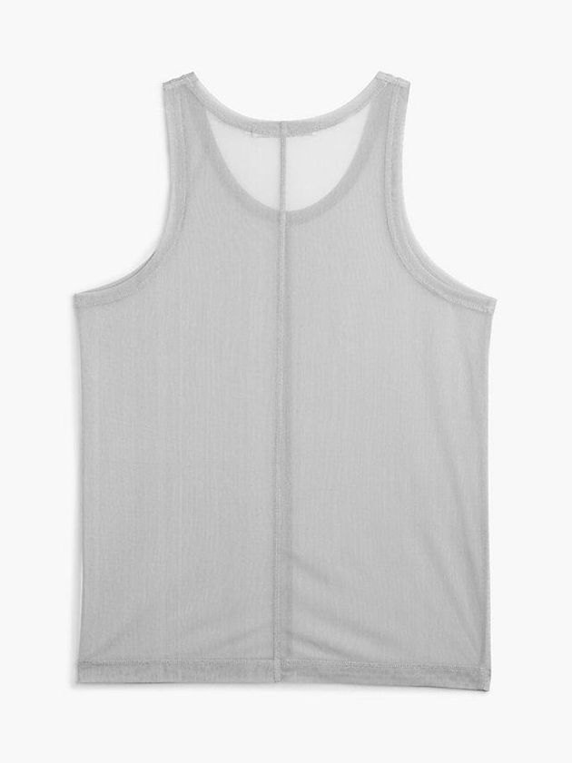 Grey Calvin Klein Unisex Slim Mesh Tank Women Top | PRLH-68309