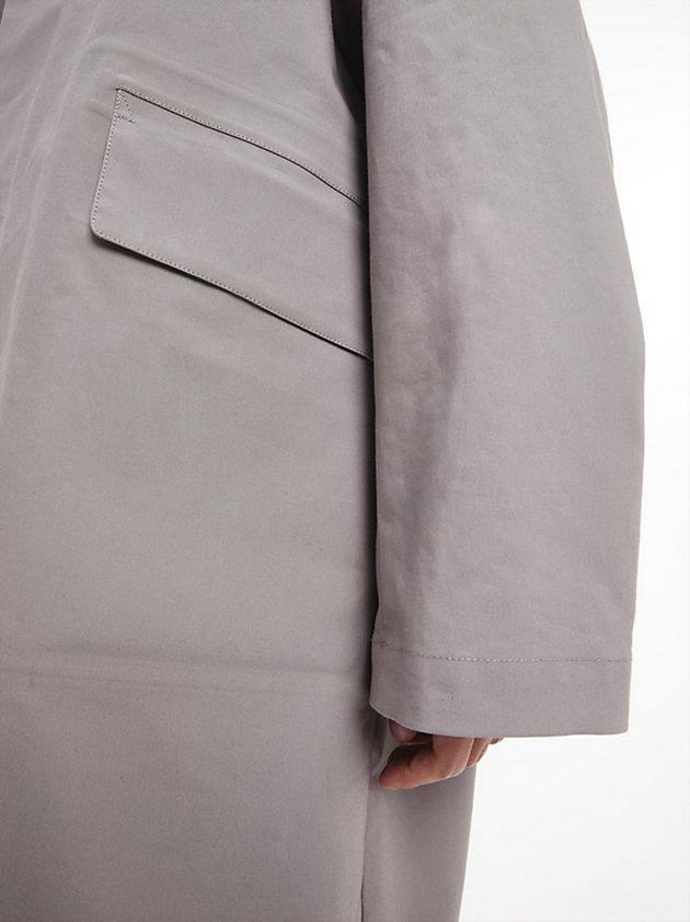 Grey Calvin Klein Unisex Trench - CK Standards Women Coat | NWFP-97824