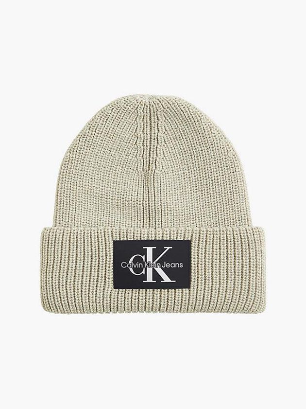 Grey Calvin Klein Wool Blend Men Beanie | GEJH-60178