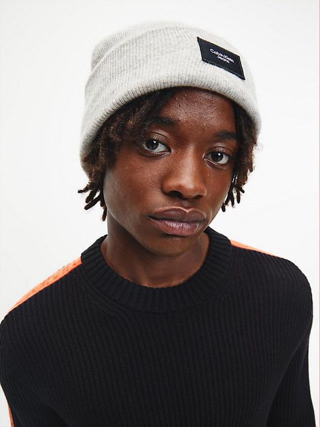 Grey Calvin Klein Wool Blend Women Beanie | VEHT-56908