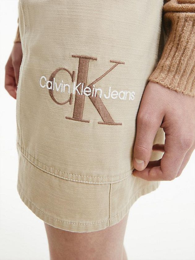 Khaki Calvin Klein Cotton Twill Utility Mini Women Skirt | WNHU-96382