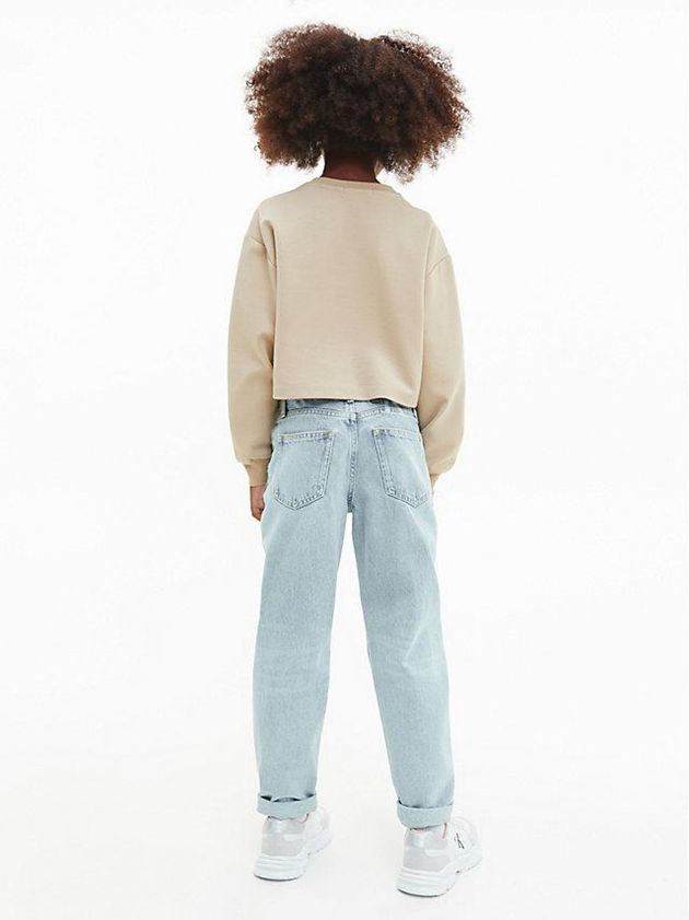 Khaki Calvin Klein Layered Girls's Sweatshirt | LETJ-60324