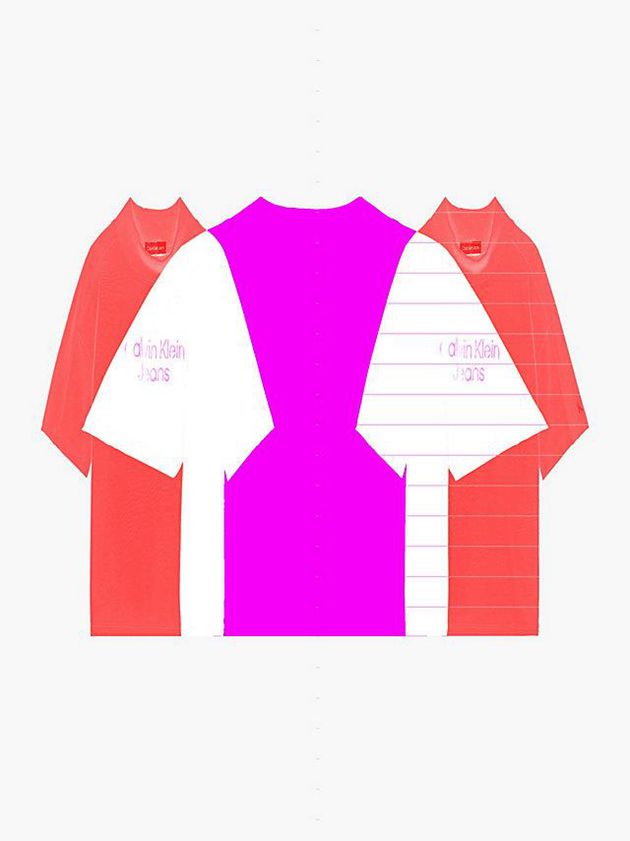 Khaki Calvin Klein Logo Girls's T-Shirt | TPWC-05719