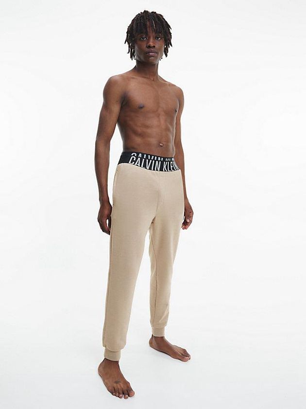 Khaki Calvin Klein Lounge - Intense Power Men Joggers | DHSZ-57903