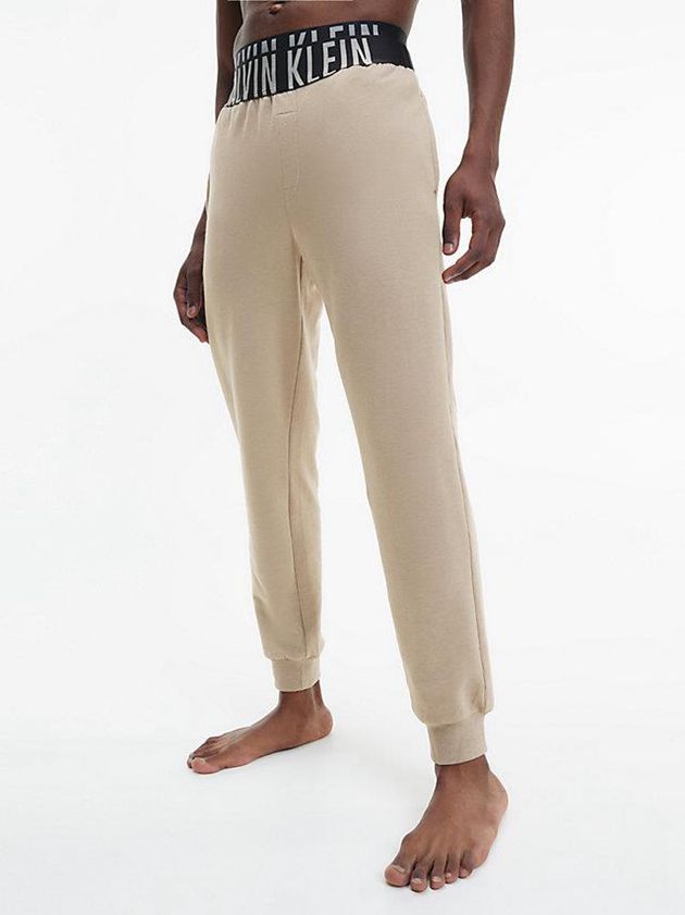 Khaki Calvin Klein Lounge - Intense Power Men Joggers | DHSZ-57903