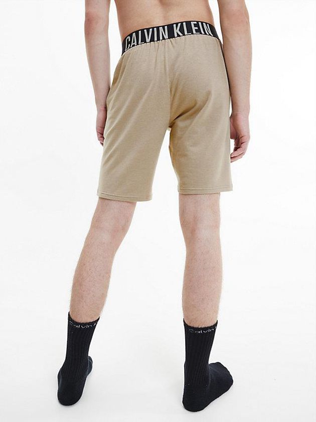 Khaki Calvin Klein Lounge - Intense Power Men Shorts | XPIK-87295