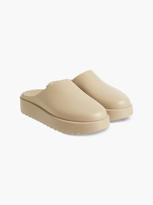 Khaki Calvin Klein Mules Men Slip On | JFHA-68013