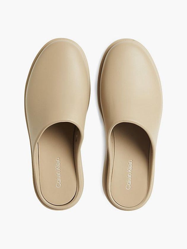 Khaki Calvin Klein Mules Men Slip On | JFHA-68013