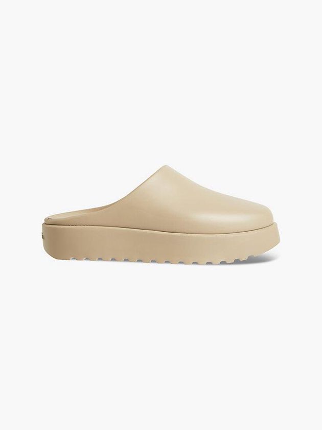 Khaki Calvin Klein Mules Men Slip On | JFHA-68013