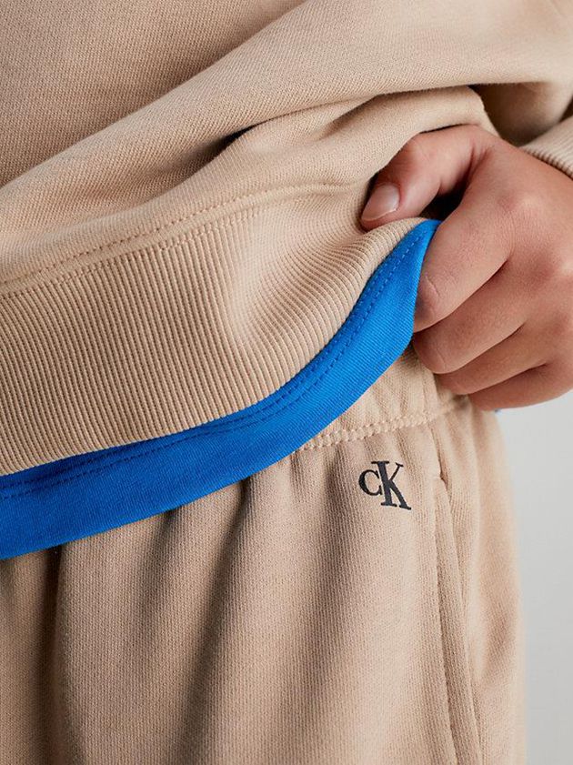 Khaki Calvin Klein Organic Cotton Jogger Boys's Shorts | IRLU-04257