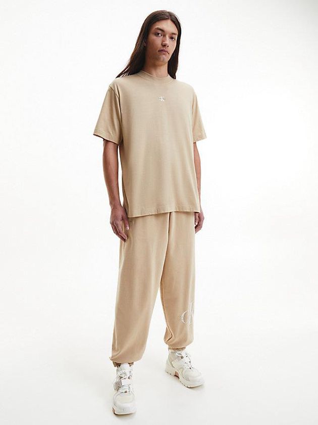 Khaki Calvin Klein Oversized Monogram Men Joggers | GMBE-45186